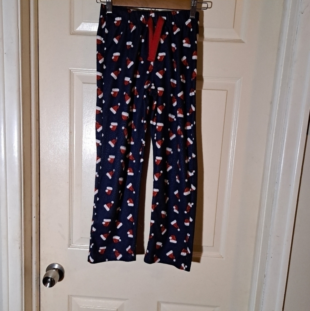 Old navy kids Pajama bottoms Santa hat print Size 8
